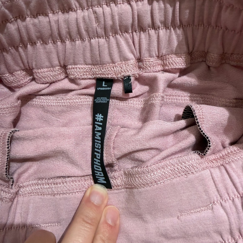 Women's Light Pink Athletic Drawstring Shorts - Picture 4 of 6